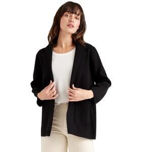 NWOT Quince Women's Black Sweater Knit Blazer